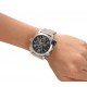 1080P Spy camera watch with calendar and compass (Silver Chain)