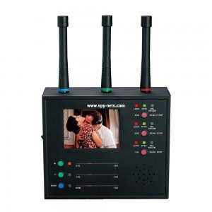 Professional tri-band wireless scanning spy camera